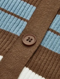 COMMENSE Color Block Lapel Slim Cardigan* Cardigans|Sweaters & Cardigans