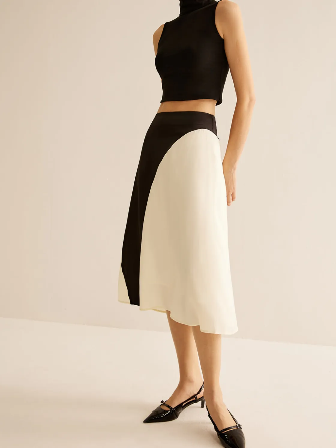 COMMENSE Color Block Midi Skirt* Skirts|Bottoms
