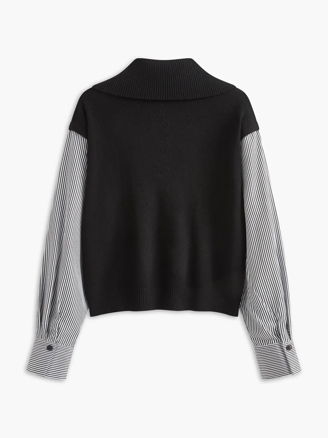 COMMENSE Color Block Panel Lapel Sweater* Sweater Tops|Sweaters & Cardigans