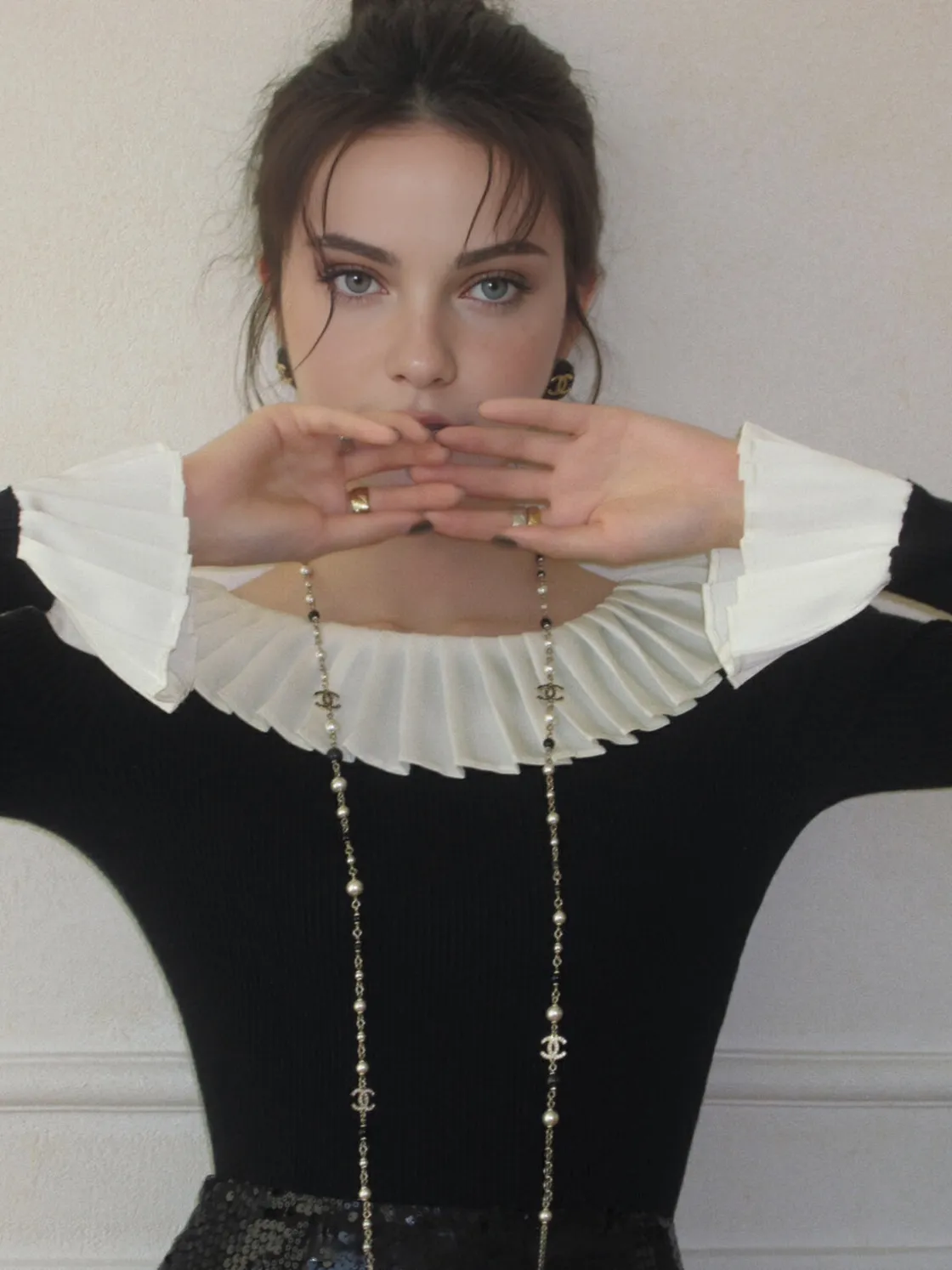 COMMENSE Color Block Pleated Knit Top* Sweater Tops|Sweaters & Cardigans