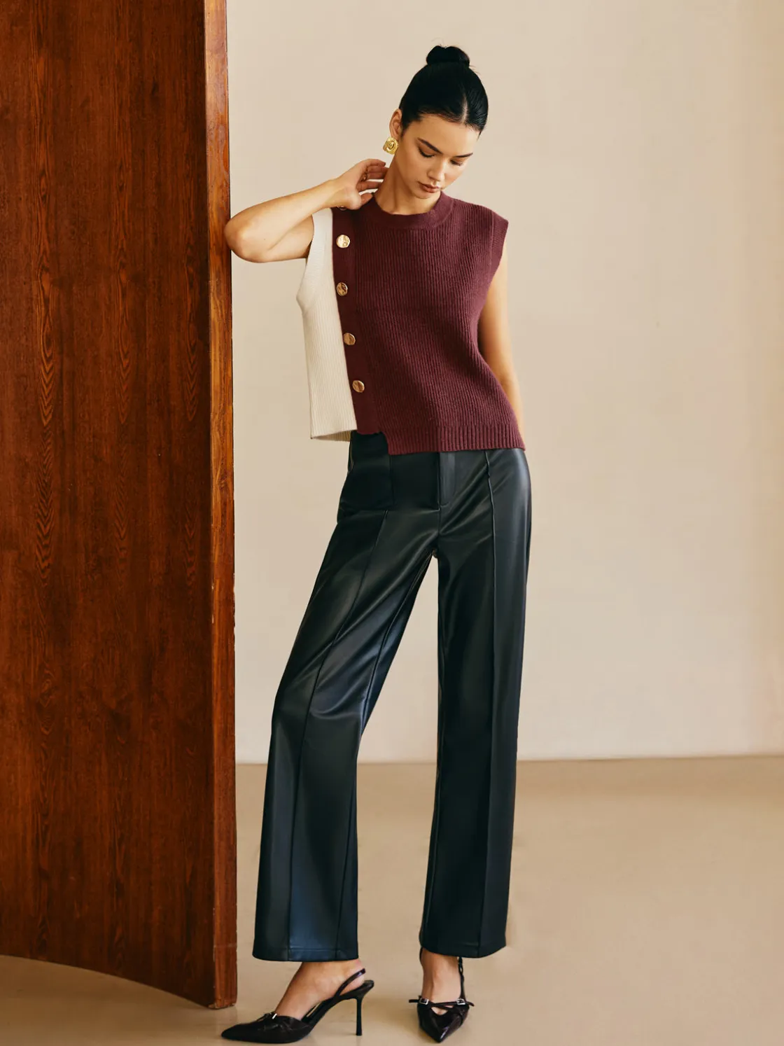 COMMENSE Color Block Sweater Vest* Sweater Vests|Sweaters & Cardigans