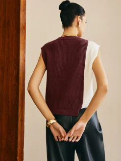 COMMENSE Color Block Sweater Vest* Sweater Vests|Sweaters & Cardigans