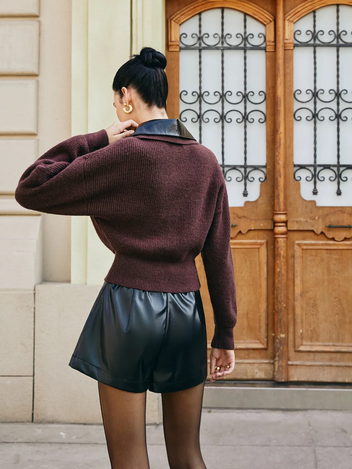 COMMENSE Color Block Zipper Knit Top* Sweater Tops|Sweaters & Cardigans