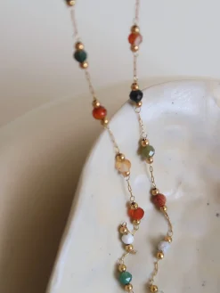 COMMENSE Colorful Beaded Link Necklace* Necklaces|Accessories