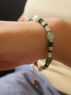 COMMENSE Colorful Pearl Malachite Bracelet* Rings & Bracelets|Accessories