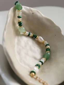 COMMENSE Colorful Pearl Malachite Bracelet* Rings & Bracelets|Accessories