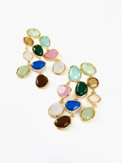 COMMENSE Colorful Rhinestone Drop Earrings* Earrings|Accessories