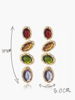 COMMENSE Colorful Rhinestone Earrings* Earrings|Accessories