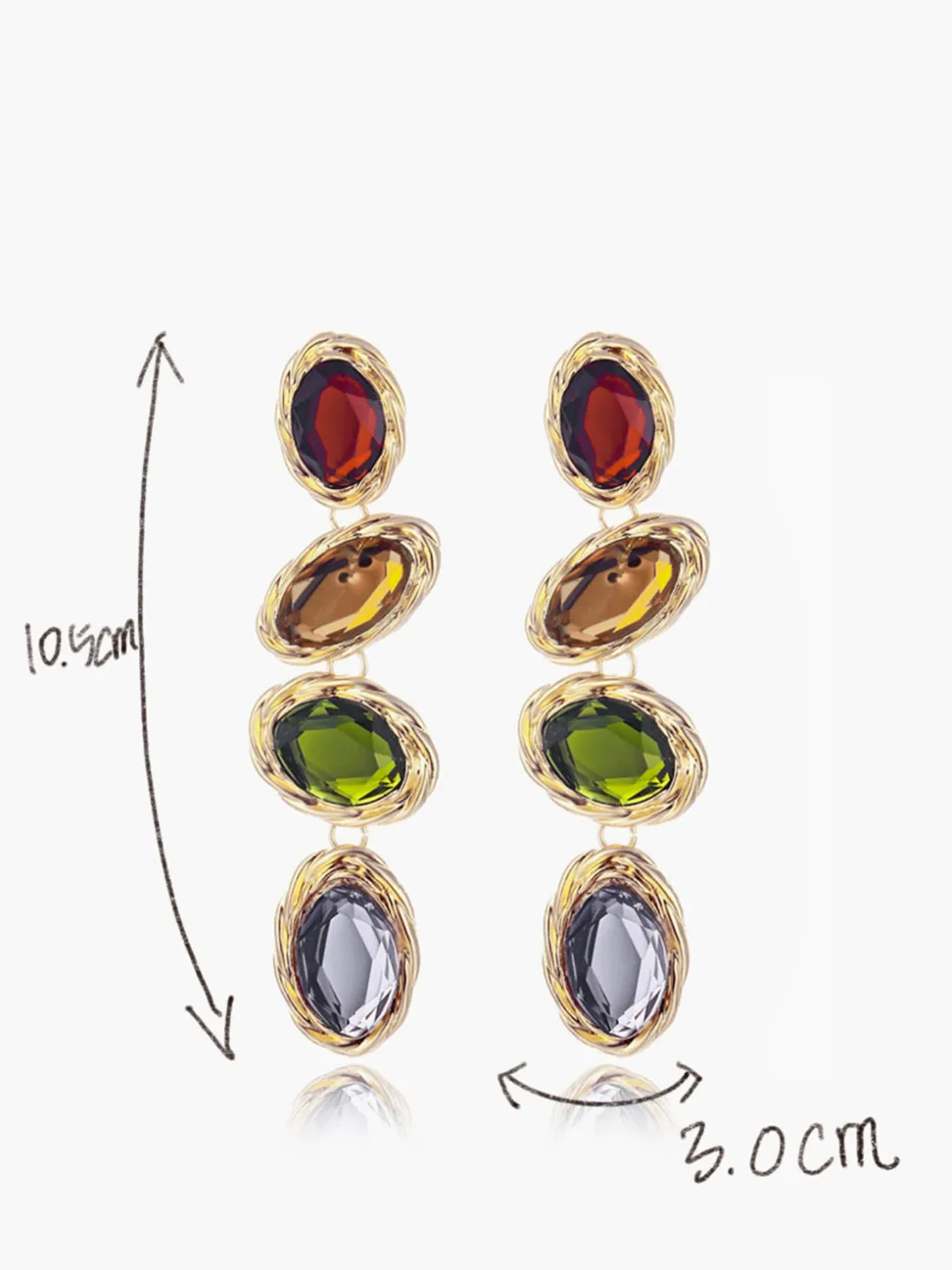 COMMENSE Colorful Rhinestone Earrings* Earrings|Accessories