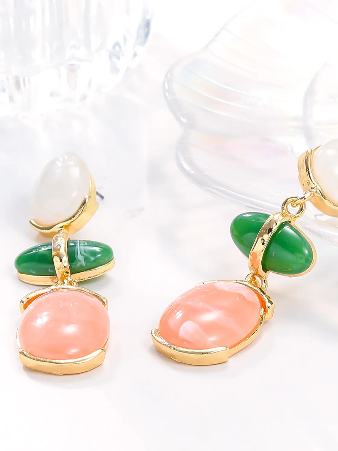 COMMENSE Colorful Rhinestone Pendant Earrings* Earrings|Accessories