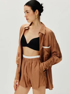 COMMENSE Contrast Binding Loose Shorts Set* Shorts Sets|Shorts