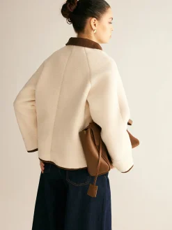COMMENSE Contrast Binding Minky Jacket* Outerwear|Jackets