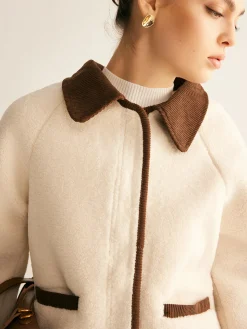 COMMENSE Contrast Binding Minky Jacket* Outerwear|Jackets
