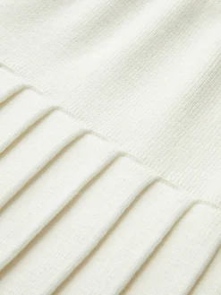 COMMENSE Contrast Binding Pleated Mini Sweater Skirt* Knitwear