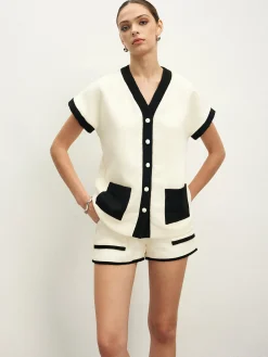COMMENSE Contrast Binding Pockets Shirt* Blouses & Shirts|Matching Sets