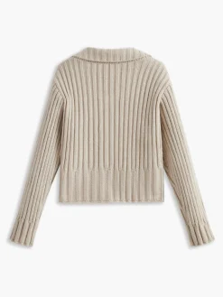 COMMENSE Contrast Button Ribbed Cardigan* Cardigans|Sweaters & Cardigans