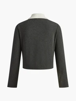 COMMENSE Contrast Collar Breasted Petite Blazer* Outerwear|Blazers