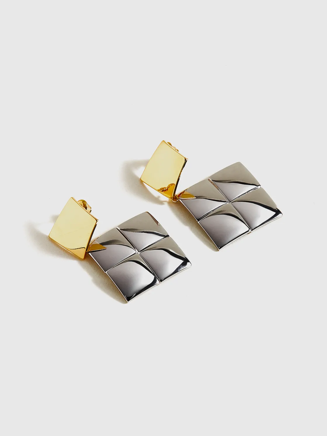 COMMENSE Contrast Color Square Pendant Earrings* Earrings|Accessories
