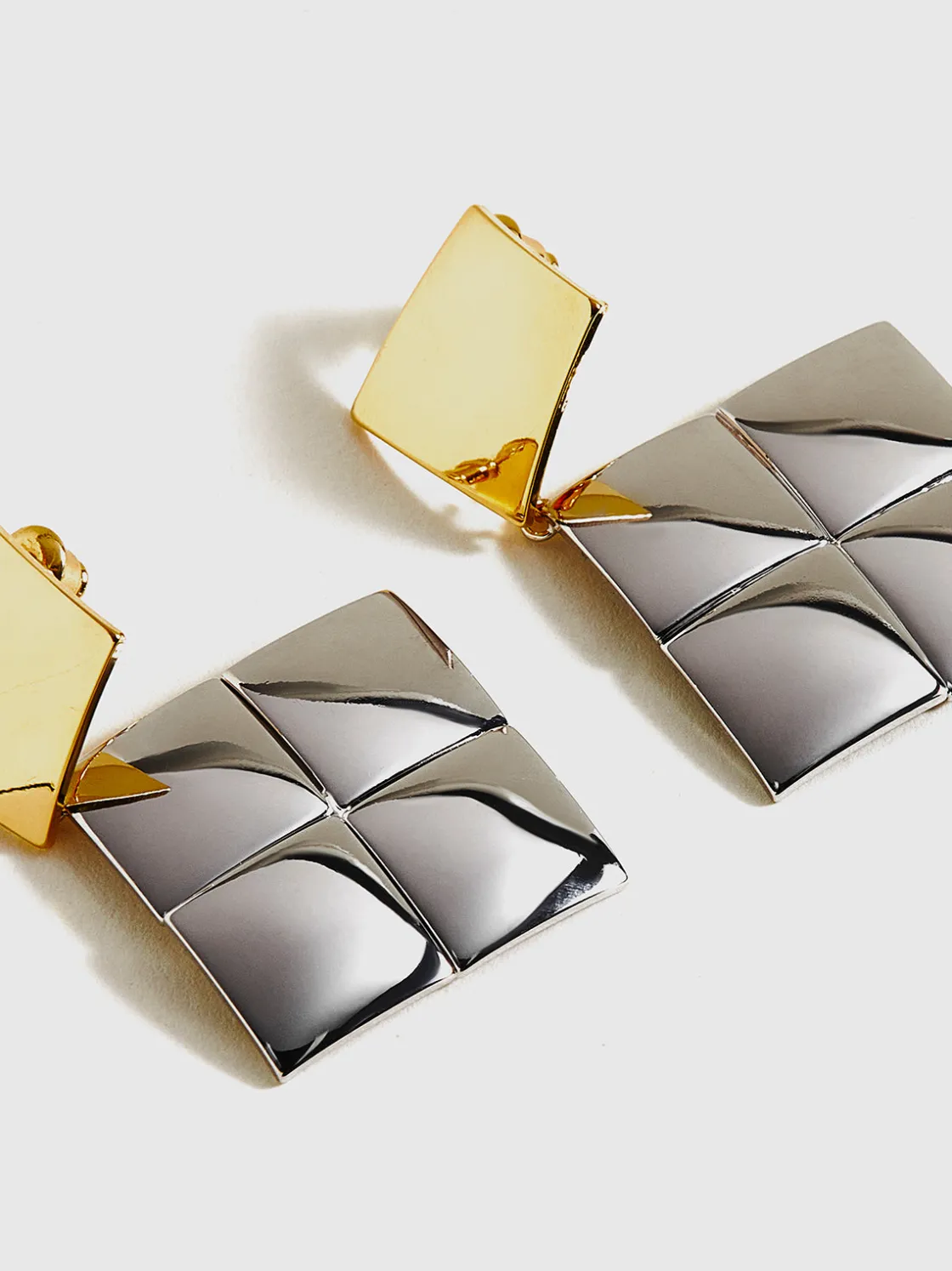 COMMENSE Contrast Color Square Pendant Earrings* Earrings|Accessories