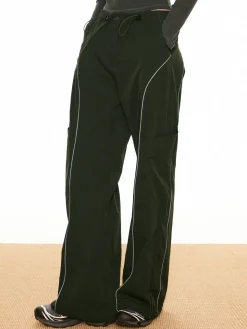 COMMENSE Contrast Piping Drawstring Pants* Pants|Bottoms