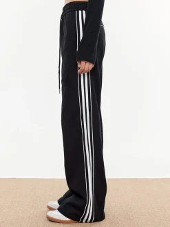 COMMENSE Contrast Piping Drawstring Sweatpants* Pants|Bottoms