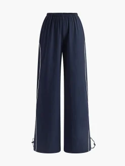 COMMENSE Contrast Piping Drawstring Pants* Pants|Bottoms