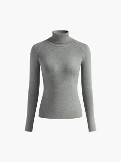 COMMENSE Contrast Piping Turtleneck Sweater* Sweater Tops|Sweaters & Cardigans