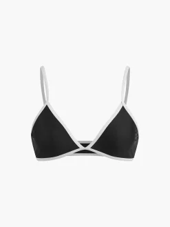 COMMENSE Contrast Strap Triangle Bikini Set* Swimwear|Tops