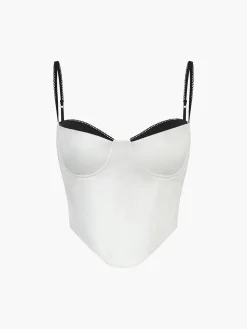 COMMENSE Contrast Trim Corset Cami Top* Corset Tops|Tank Tops & Camis