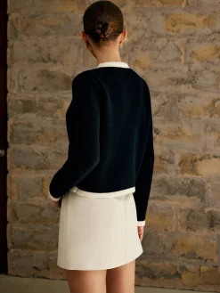 COMMENSE Contrast Trim Jersey Cardigan* Cardigans|Sweaters & Cardigans