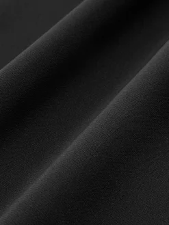 COMMENSE Contrast Trim Knotted Zipper Dress* White Dresses|Cocktail & Party Dresses
