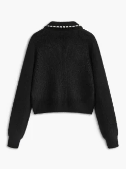 COMMENSE Contrast Trim Lapel Cardigan* Cardigans|Sweaters & Cardigans