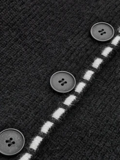 COMMENSE Contrast Trim Lapel Cardigan* Cardigans|Sweaters & Cardigans