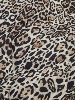 COMMENSE Contrast Trim Leopard Printed Winter Coat* Outerwear|Coats