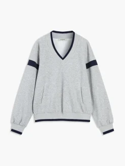 COMMENSE Contrast Trim Oversized Sweatshirt* Sweatshirts & Hoodies|Tops