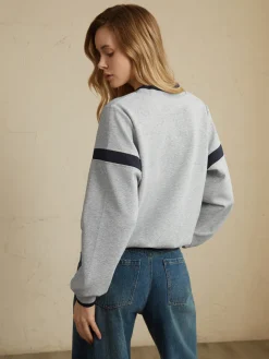 COMMENSE Contrast Trim Oversized Sweatshirt* Sweatshirts & Hoodies|Tops