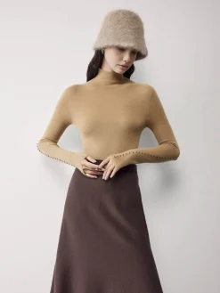 COMMENSE Contrast Trim Pullover Sweater* Sweater Tops|Sweaters & Cardigans