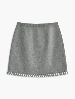 COMMENSE Contrast Trim Sleeveless Skirt Set* Skirt Sets|Long Sleeve Sets