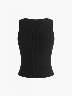 COMMENSE Contrast Trim Slim Sweater Vest* Sweater Vests|Sweaters & Cardigans