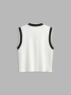 COMMENSE Contrast Trim Sweater Vest* Sweater Vests|Sweaters & Cardigans