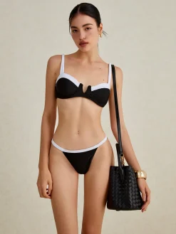 COMMENSE Contrast Two-Tone Bikini Set* Swimwear|Tops
