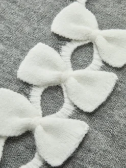 COMMENSE Contrast Wave Trim Bow-Decor Sweater Vest* Vests|Knitwear