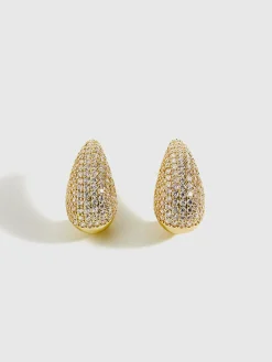 COMMENSE Copper Set Zircon Stud Earrings* Earrings|Accessories