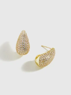 COMMENSE Copper Set Zircon Stud Earrings* Earrings|Accessories
