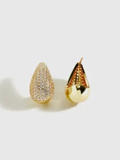 COMMENSE Copper Set Zircon Stud Earrings* Earrings|Accessories