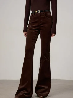 COMMENSE Corduroy Bootcut Pants Without Belt* Pants|Bottoms