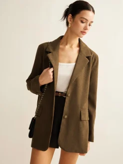 COMMENSE Corduroy Lapel Blazer* Outerwear|Blazers