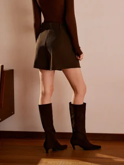 COMMENSE Corduroy Pockets Belted Skort* Skirts|Bottoms
