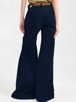 COMMENSE Corduroy Wide-Leg Pants Without Belt* Pants