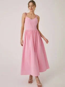 COMMENSE Cotton & Linen Backless Long Dress* Casual Dresses|Summer Dresses